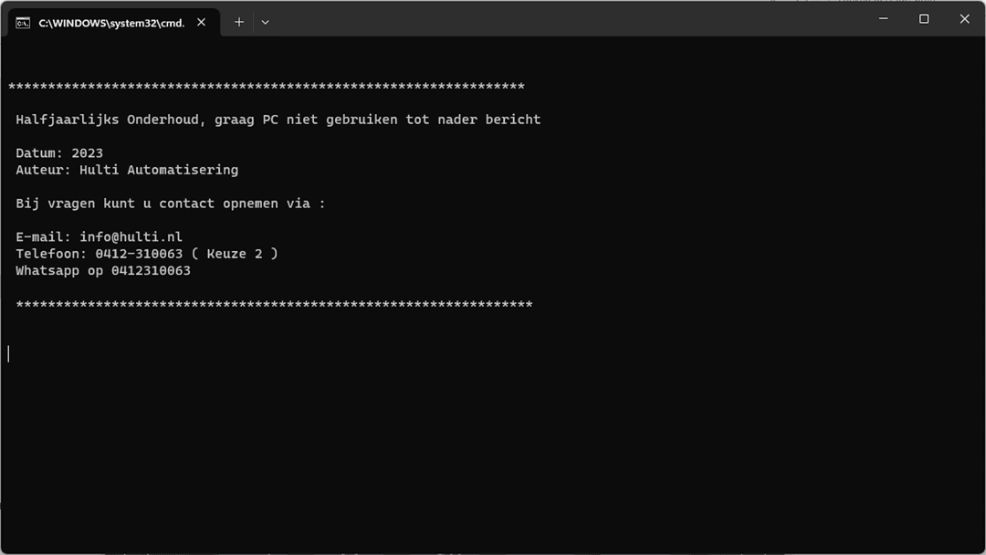Foto van cmd cleanup